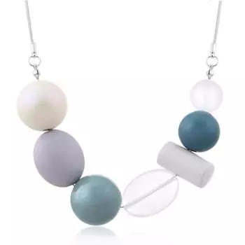 JMXD-цветное ожерелье с подвеской из бисера, женское жемчужное акриловое летнее покрытие, аксессуары жёлтый