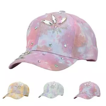 JMXD-Детская кепка с цветком из стразов, весенняя и осенняя, модная, цветная, солнцезащитная, бейсбольная кепка, трендовая кепка 54CM