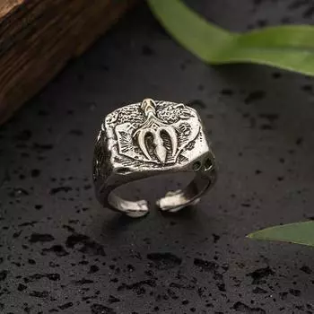 JMXD-Fashion Poseidon s Wrath of Ice Trident Серебряное кольцо Модные мужские серебряные украшения Персонализированное ретро-кольцо