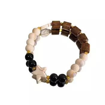 JMXD-керамический браслет с пятиконечной звездой, новый китайский этнический браслет в женском национальном стиле, литературные маленькие свежие ювелирные бусины