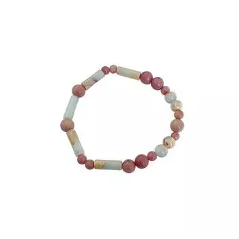 JMXD-Контрастный цветной браслет из камня Шоушань с бусинами, женский летний дизайн, эластичный браслет, легкая роскошь, темпераментные украшения