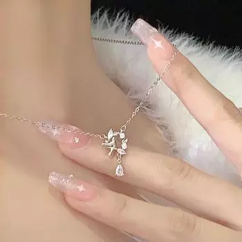 JMXD-Маленький принц Ожерелье с колосьями пшеницы на счастье, универсальное, цепочка на ключицу, подарок