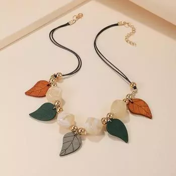 JMXD-модное ожерелье для женщин, аксессуары с подвеской в виде листа, новые аксессуары, модные аксессуары красный