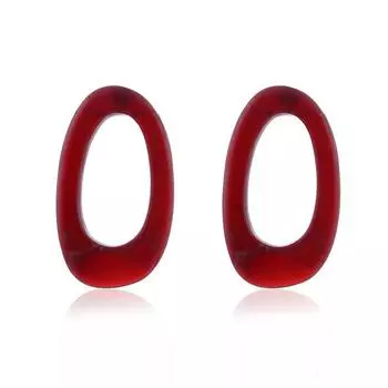 JMXD-модные зеленые овальные серьги из ацетата для женщин, индивидуальные украшения null зелёный