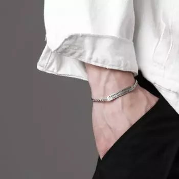 JMXD-Old Man and Sea Браслет Мужской Ретро Браслет Алфавит Квадратный Браслет