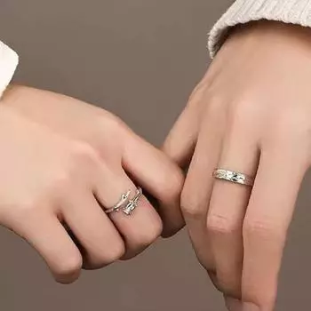 JMXD-Парное кольцо, Маленький принц и Роза, Пара колец с надписью Niche Light Luxury, Подарки на День святого Валентина Opening adjustable