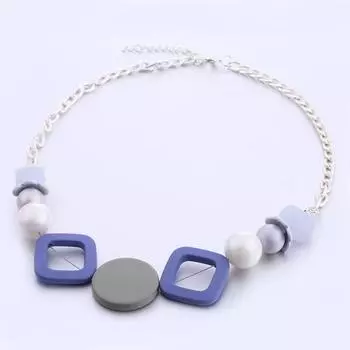 JMXD-Pearl Аксессуары Ожерелья, Аксессуары Геометрические акриловые ожерелья, Аксессуары темно-синий