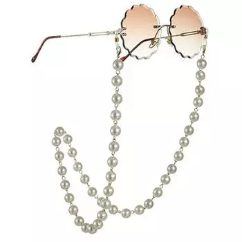 JMXD-полностью жемчужные бусины для очков, солнцезащитные очки, фиксированный ремешок для очков, модная маска, ремешок серебряный