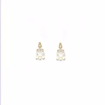 JMXD-Простые серьги-гвоздики в форме маленького единорога, имитация натурального белого кристалла для создания полупрозрачной формы капли воды,