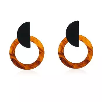 JMXD-янтарные геометрические серьги, ацетатные серьги, женские преувеличенные украшения, серьги-гвоздики, популярные безделушки