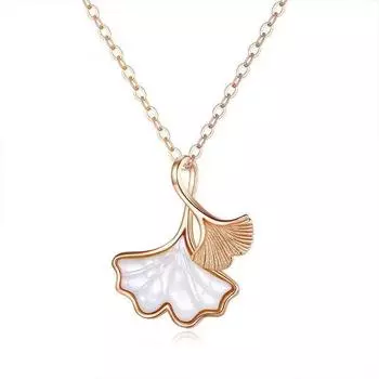JMXD-Sansheng Lucky Ginkgo Biloba ожерелье женское легкое роскошное нишевое дизайн рябчик ключичная цепочка подарок на День святого Валентина