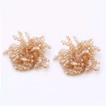 JMXD-серьги из акриловых бусин женские серьги преувеличенные украшения популярные, серьги-гвоздики белый