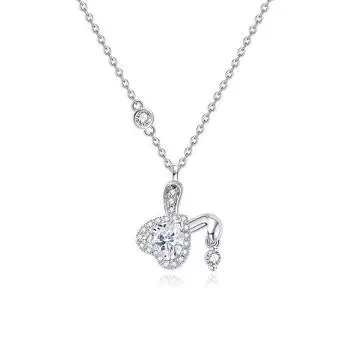 JMXD-серебряное ожерелье Xinyue Rabbit Light Luxury Niche Design Зодиакальный кулон с кроликом, цепочка для ключицы, рождественский подарок