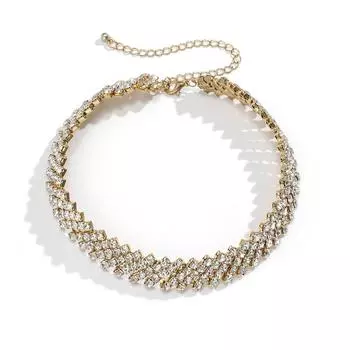 JMXD- Сияющее искушение, простое и сексуальное, бриллиантовое ожерелье на ключицу, женская супер-блестящая цепочка на шею с бриллиантами, трендовые яркие украшения на шею