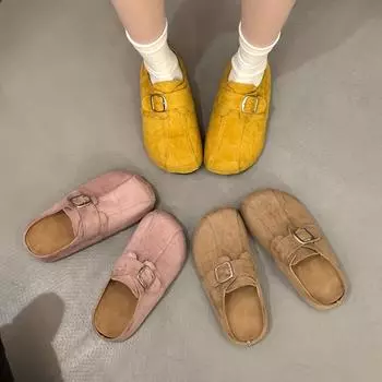 JMXD-толстая подошва, полутапочки Bag Head, женская летняя верхняя одежда, одна педаль, классные тапочки 35 жёлтый