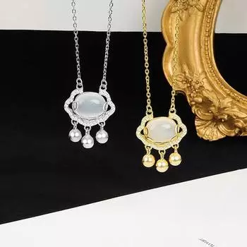 JMXD-Transshipment Safety Lock ожерелье Женский Премиум Sense Ретро Стиль Нежный Темперамент Ключичная Цепочка, День Рождения День Святого Валентина Подарок золотой