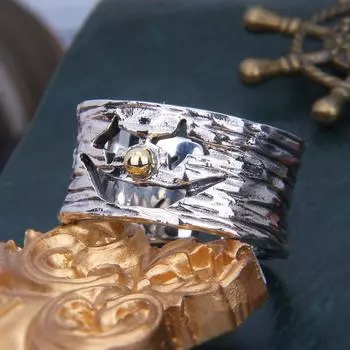 JMXD-Уникальное тайское серебряное кольцо со смайликом-джокером и дизайном в виде ножа, женское модное ретро, мужское кольцо на указательный палец, стиль хип-хоп-панк