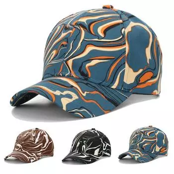 JMXD-Весенняя и летняя персонализированная бейсболка в полоску для мужчин и женщин, модная кепка с узором, шляпа от солнца One Size чёрный