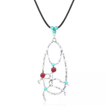 JMXD-Винтажное длинное ожерелье из вощеной нити, подвеска в стиле бохо, цепочка для свитера, аксессуары, новые аксессуары