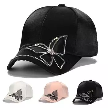 JMXD-женская модная большая кепка-бабочка весна-лето бейсболка с солнцезащитным козырьком шляпа от солнца one size fits all чёрный