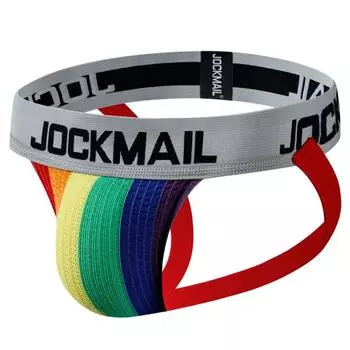 Трусы-стринги JOCKMAIL 1,97 дюйма в ширину с буквенным принтом и заниженной талией, мужские стринги, повседневные, спортивные, сексуальные, трусы-стринги M