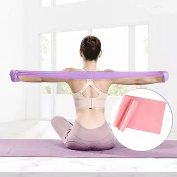 Йога 1,5 м лента сопротивления упражнения фитнес веревка тренировка эластичная резинка домашний спортзал спортивное оборудование пилатес растяжка пояс розовый