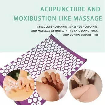 Йога Акупунктурный Массажер Массаж Шеи, Спины и Ног Бытовая Массажная Подушка Для Дома Фиолетовый