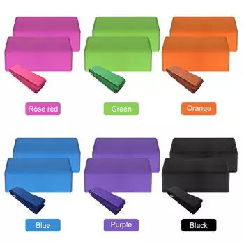 Йога-блок для дома, 2 шт., блоки для йоги из ЭВА с ремнем для йоги, пенопластовые блоки для фитнеса, набор кирпичей для домашнего спортзала, фитнеса синий