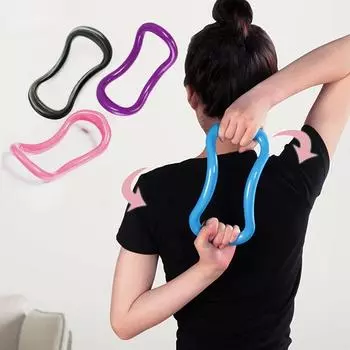 Йога круг пилатес растяжка кольцо для дома женское фитнес оборудование массаж фасций тренировка тела упражнения сопротивление поддержка инструмент синий