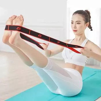 Йога Танец Цифровые Эластичные ленты Латинский балет Цифровые Растяжка спины Упражнение Фитнес Мягкий Натуральный латексный шелк Домашний спортзал Многоступенчатый серый