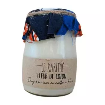 Йогуртовая свеча ручной работы - Цветок хлопка