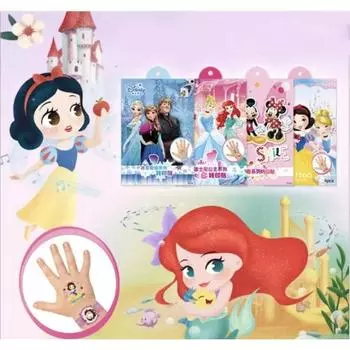 Johanne Shop детские наклейки с персонажами Disney 14 видов тату-наклеек-масок Принцесса Холодное сердце, Принцесса 2, 1 шт.