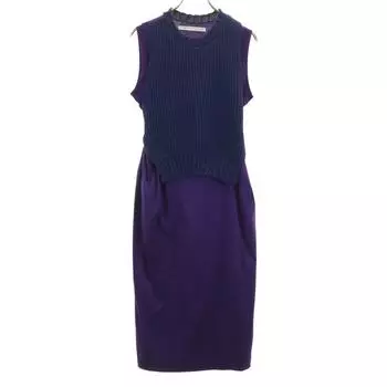 JOHN LAWRENCE SULLIVAN made in Japan No sleeve knit layered one piece Women Used