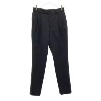 JOHN LAWRENCE SULLIVAN Шерстяные брюки слаксы 36 Темно-синие 2 складки Мужские Б/У Сделано в Японии
