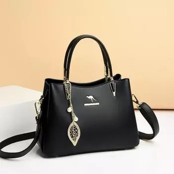 Johnature элегантная женская сумка модная женская кожаная сумка большой вместимости универсальные сумки через плечо и через плечо чёрный