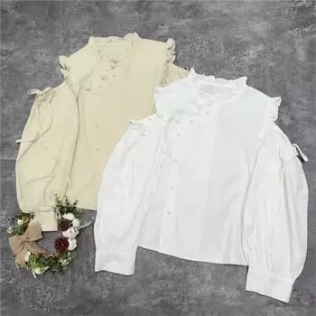 Johnature, хлопковая рубашка с длинными рукавами и пряжкой в китайском стиле, женские весенне-осенние свободные топы с открытыми плечами и вырезами One Size хаки