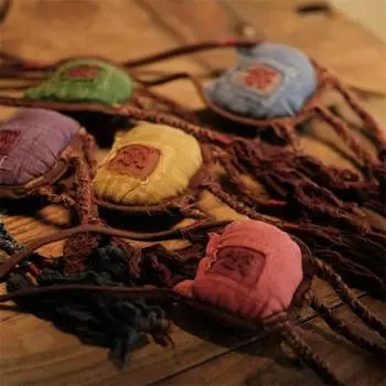 Johnature из чистой льняной ткани, литературное искусство вручную, ожерелья-кошельки с персонажами, ручная вышивка, ожерелье темно-синий