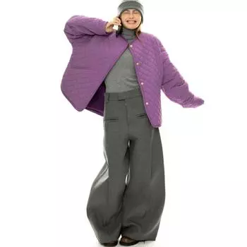 Johnature Korean Retro Round Neck Thin Cotton Clothes Jackets Autumn Winter Casual Warm Loose Women Coats S бежевый