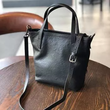 Johnature корейская простая сумка из натуральной мягкой коровьей кожи, женская сумка для отдыха, однотонные универсальные сумки на плечо и через плечо