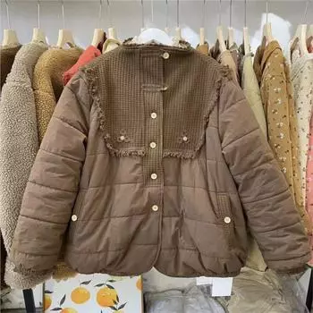 Johnature Лесная вышивка с кисточками, утолщенная одежда, женские зимние свободные универсальные теплые женские пальто One Size хаки