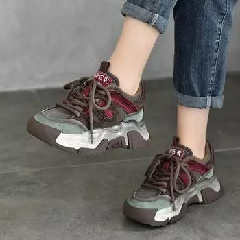 Johnature повседневные кроссовки из натуральной кожи, спортивная обувь на толстой подошве, плюшевая теплая универсальная женская обувь