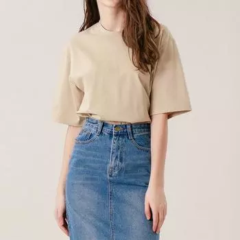 Johnature повседневные простые футболки летние простые однотонные свободные женские топы с короткими рукавами One Size чёрный