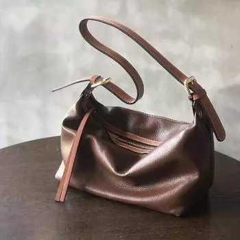 Johnature повседневные универсальные женские сумки на плечо из натуральной кожи, простые однотонные сумки через плечо из натуральной мягкой яловой кожи