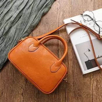 Johnature Простая сумка из натуральной кожи, женская сумка из натуральной мягкой натуральной яловой кожи, винтажные однотонные сумки на плечо зелёный