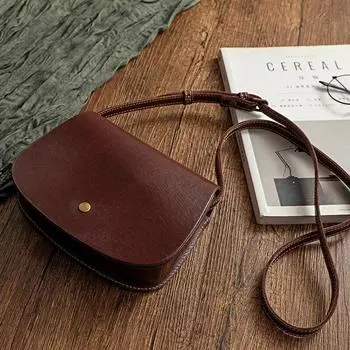 Johnature, простые сумки через плечо из натуральной кожи для женщин, универсальная седельная сумка, винтажные однотонные сумки на плечо из натуральной яловой кожи чёрный