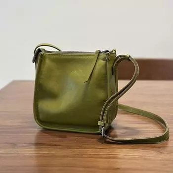 Johnature Small Bag Genuine Leather Women Bucket Bag Outward Commuting Simple Shoulder Crossbody Bags чёрный