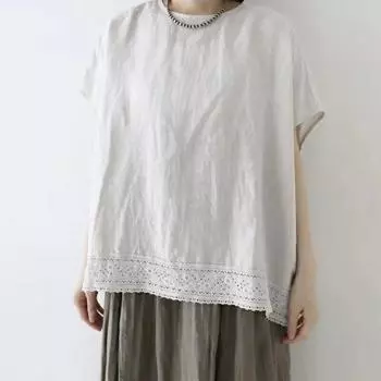 Johnature Sumemr лоскутные кружевные топы без рукавов в стиле пэчворк, японские повседневные однотонные свободные пуловеры с круглым вырезом и пуговицами, женские рубашки