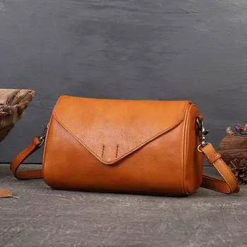 Johnature универсальная однотонная женская сумка из натуральной кожи, простые сумки на плечо и через плечо из мягкой натуральной яловой кожи в стиле ретро коричневый