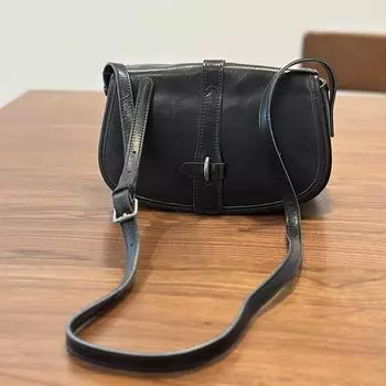 Johnature Универсальная женская сумка для отдыха из натуральной кожи, однотонная, из мягкой коровьей кожи, сумки через плечо и кроссбоди чёрный