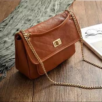 Johnature универсальная женская сумка из натуральной кожи с цепочкой подмышки, натуральная мягкая яловая кожа, однотонные винтажные сумки на плечо чёрный